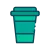 Coffee cup section icon