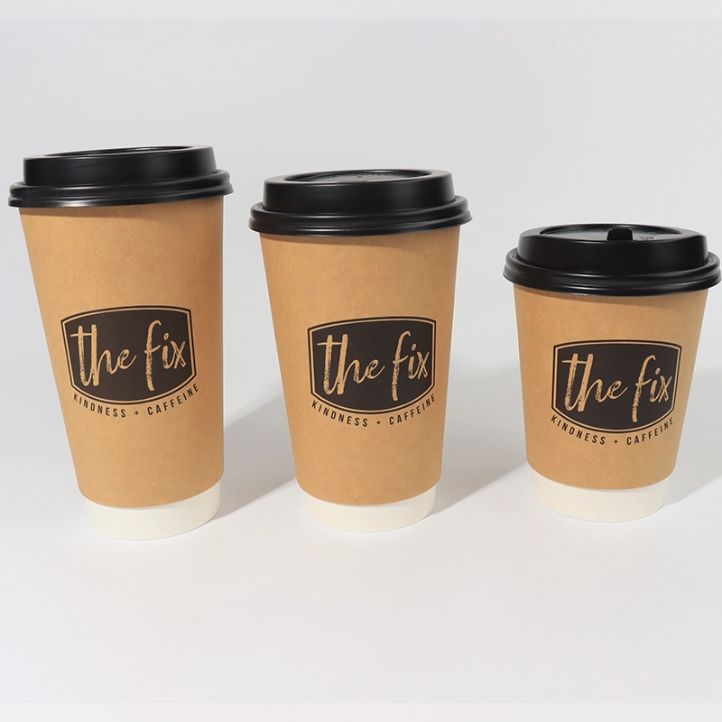 axapack kraft double wall coffee cups for hot drink and cold drink 12