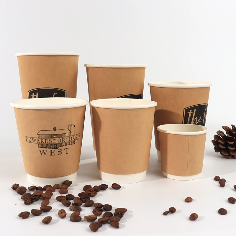 axapack kraft double wall coffee cups for hot drink and cold drink 24