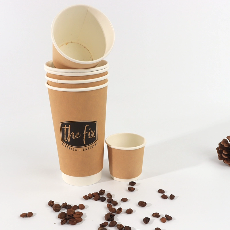 axapack kraft double wall coffee cups for hot drink and cold drink 26