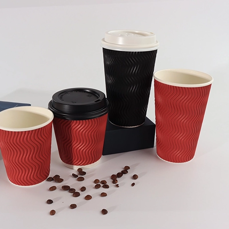 axapack ripple wall coffee cups for hot drink and cold drink 6