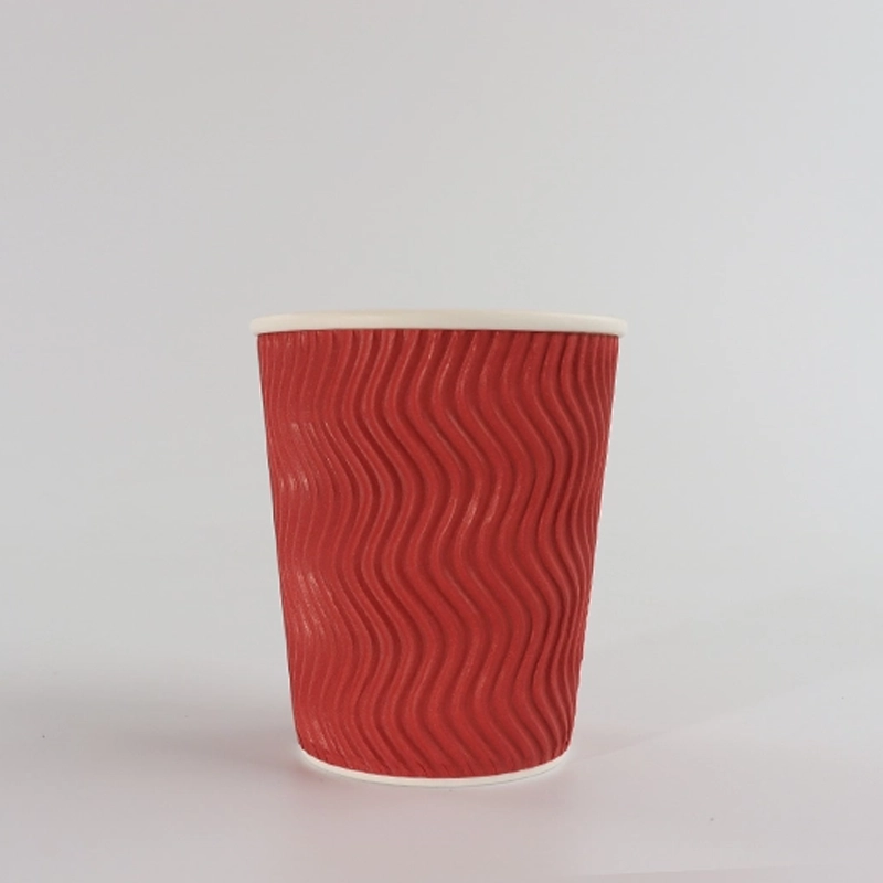 Coffee paper cup ripple wall paper cup 8oz 001