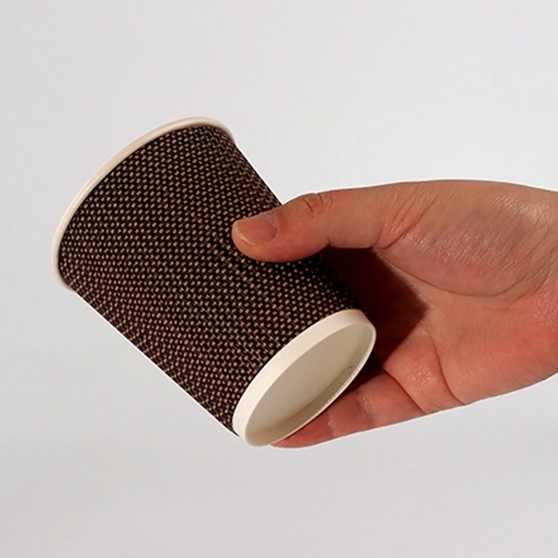 0 01coffe paper cup single wall ripple wall Ripple 8oz 004