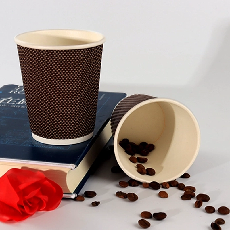 coffe paper cup single wall ripple wall Ripple 8oz 007