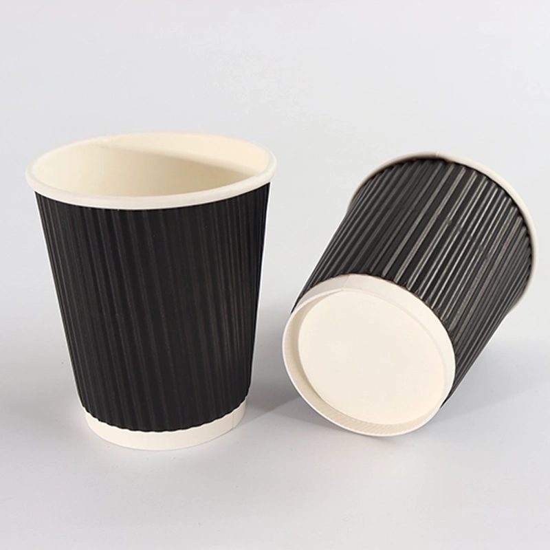 coffe paper cup single wall ripple wall Ripple 8oz 012