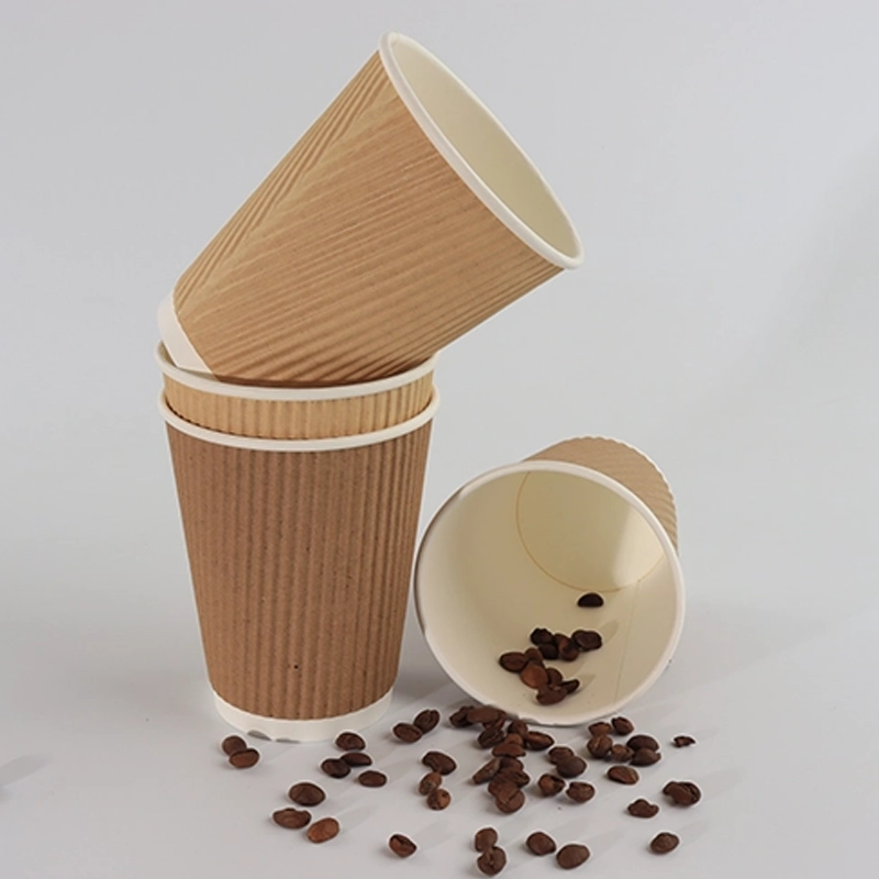 coffe paper cup single wall ripple wall Ripple 12oz 005