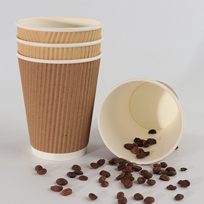 coffe paper cup single wall ripple wall Ripple 12oz 006