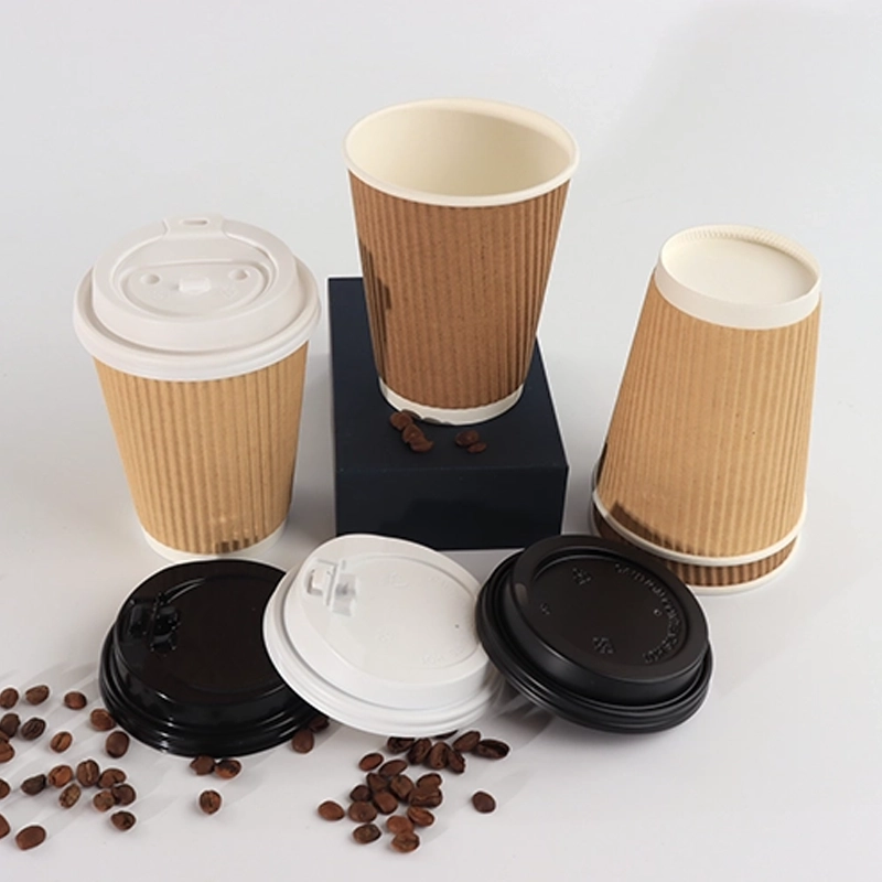 coffe paper cup single wall ripple wall Ripple 12oz 013