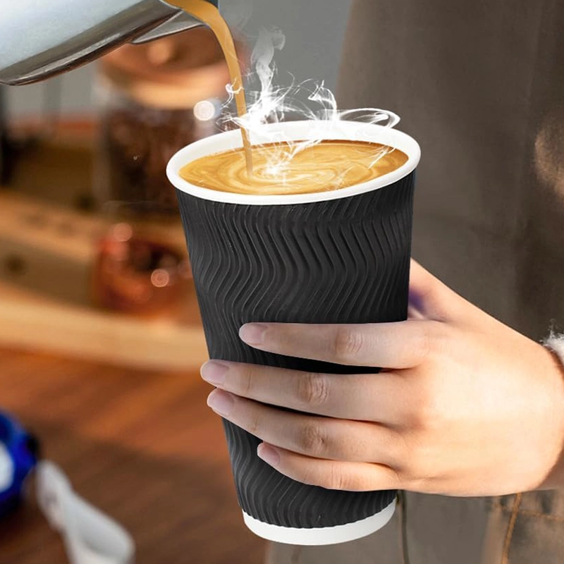 0 coffe paper cup single wall ripple wall Ripple16oz 0023