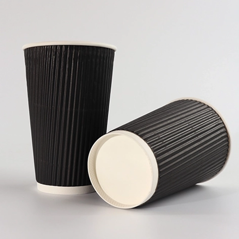 coffe paper cup single wall ripple wall Ripple16oz 002