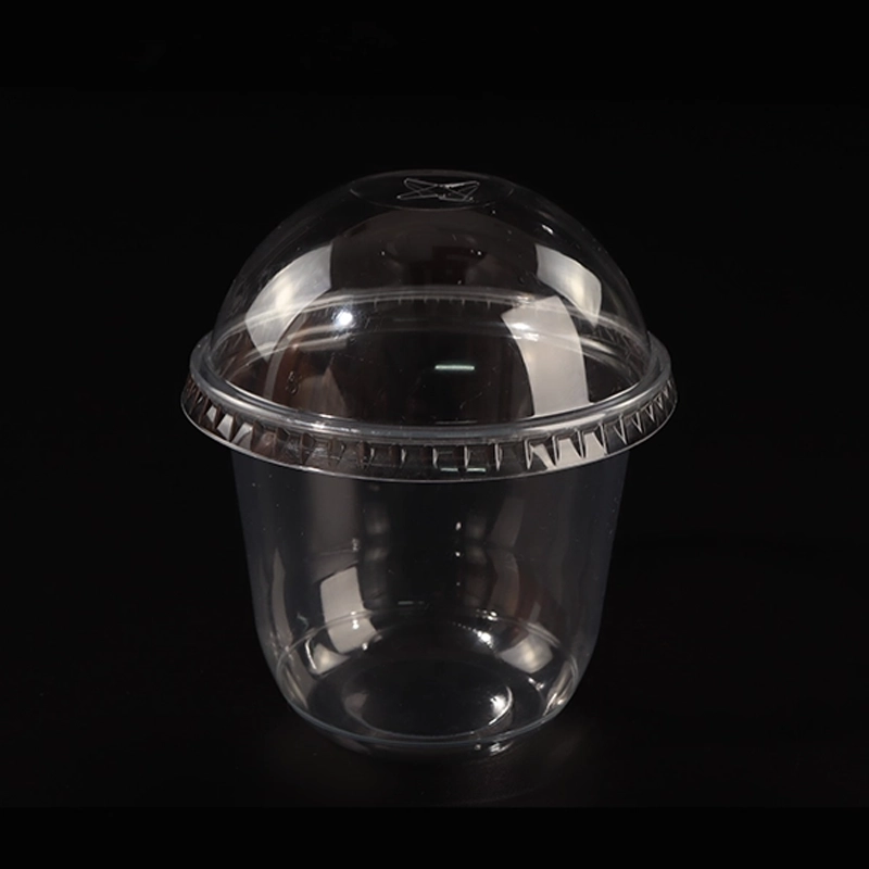 round bottom cup with dome lid up view 10oz 95