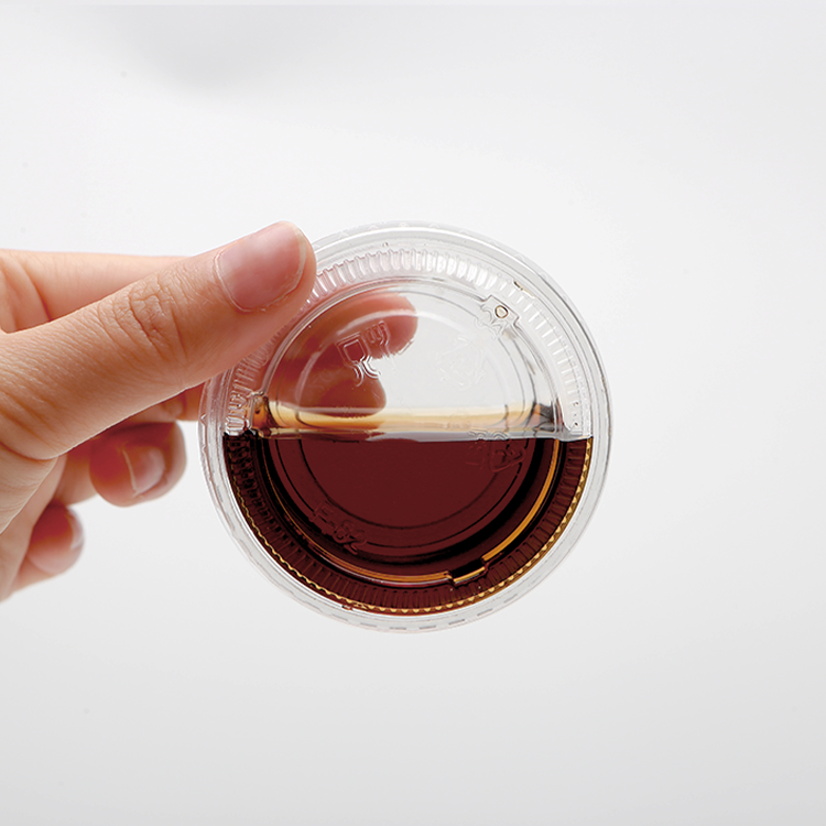 axapack clear sauce cups with lids 24