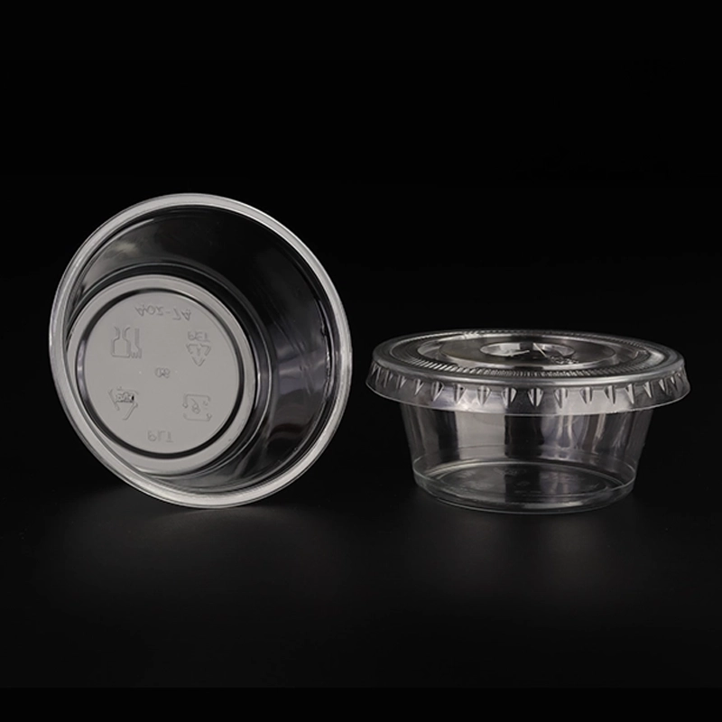 sauce cup with flat lid and andt front side 4oz 74