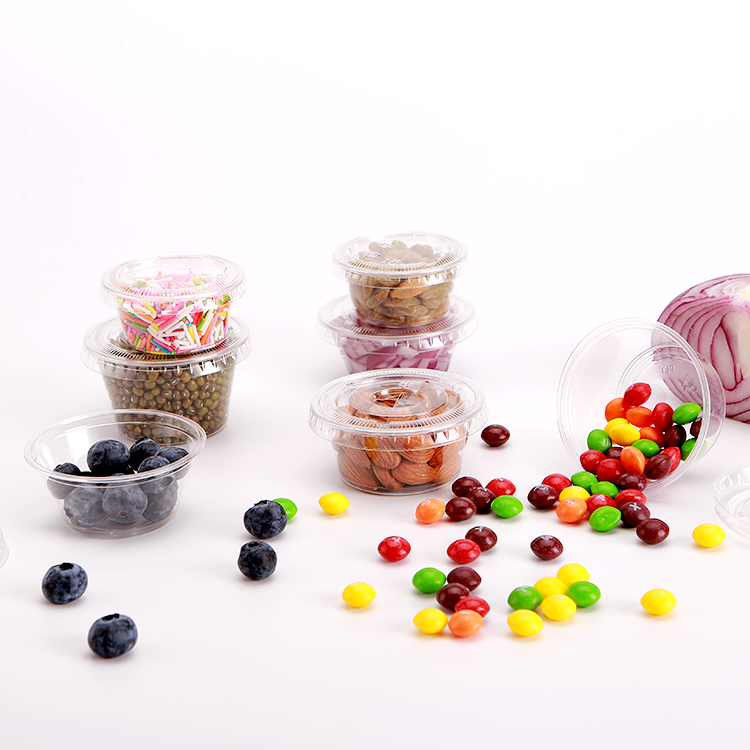 axapack clear sauce cups with lids 4