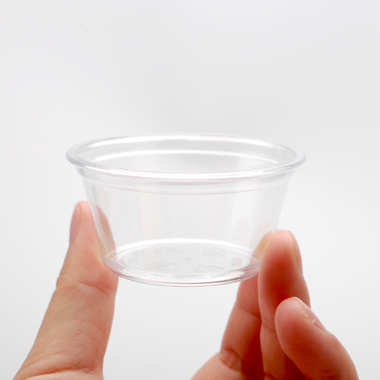 axapack clear sauce cups with lids 22
