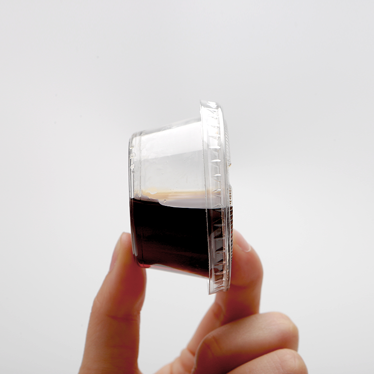 axapack clear sauce cups with lids 25