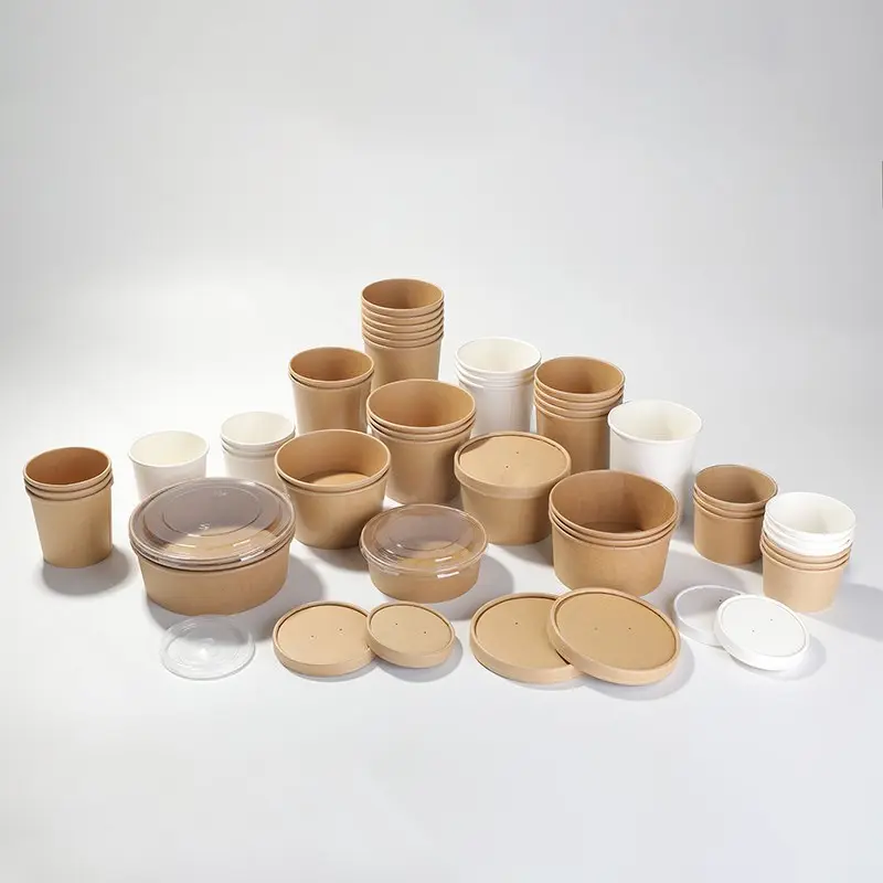 axapack kraft container bowl soup eco friendly disposable 203