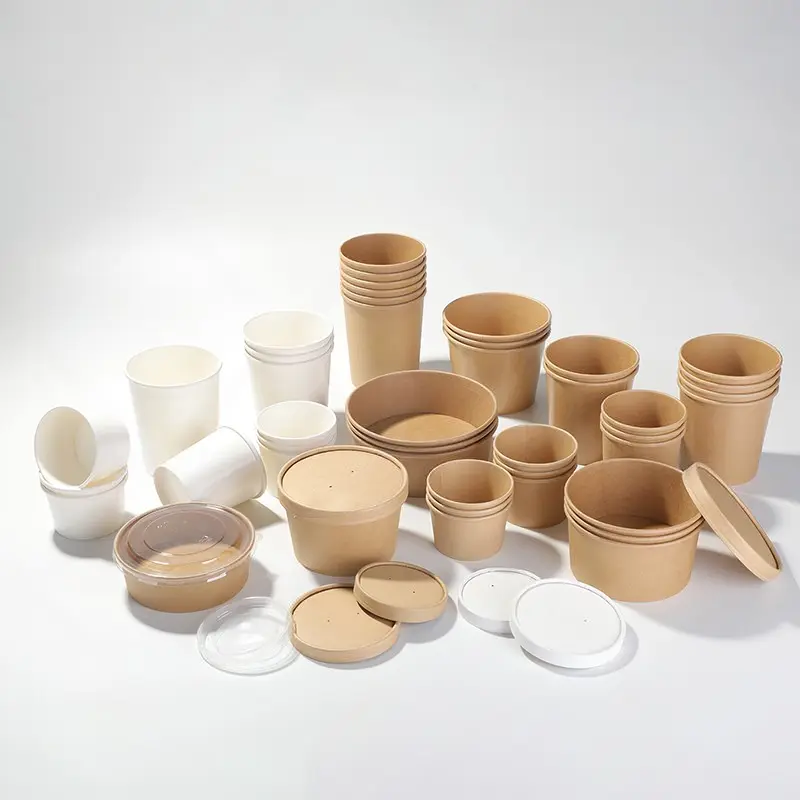 axapack kraft container bowl soup eco friendly disposable 206