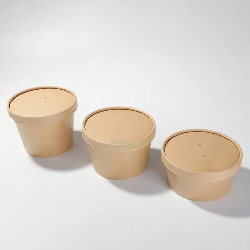 axapack kraft container bowl soup eco friendly disposable 1