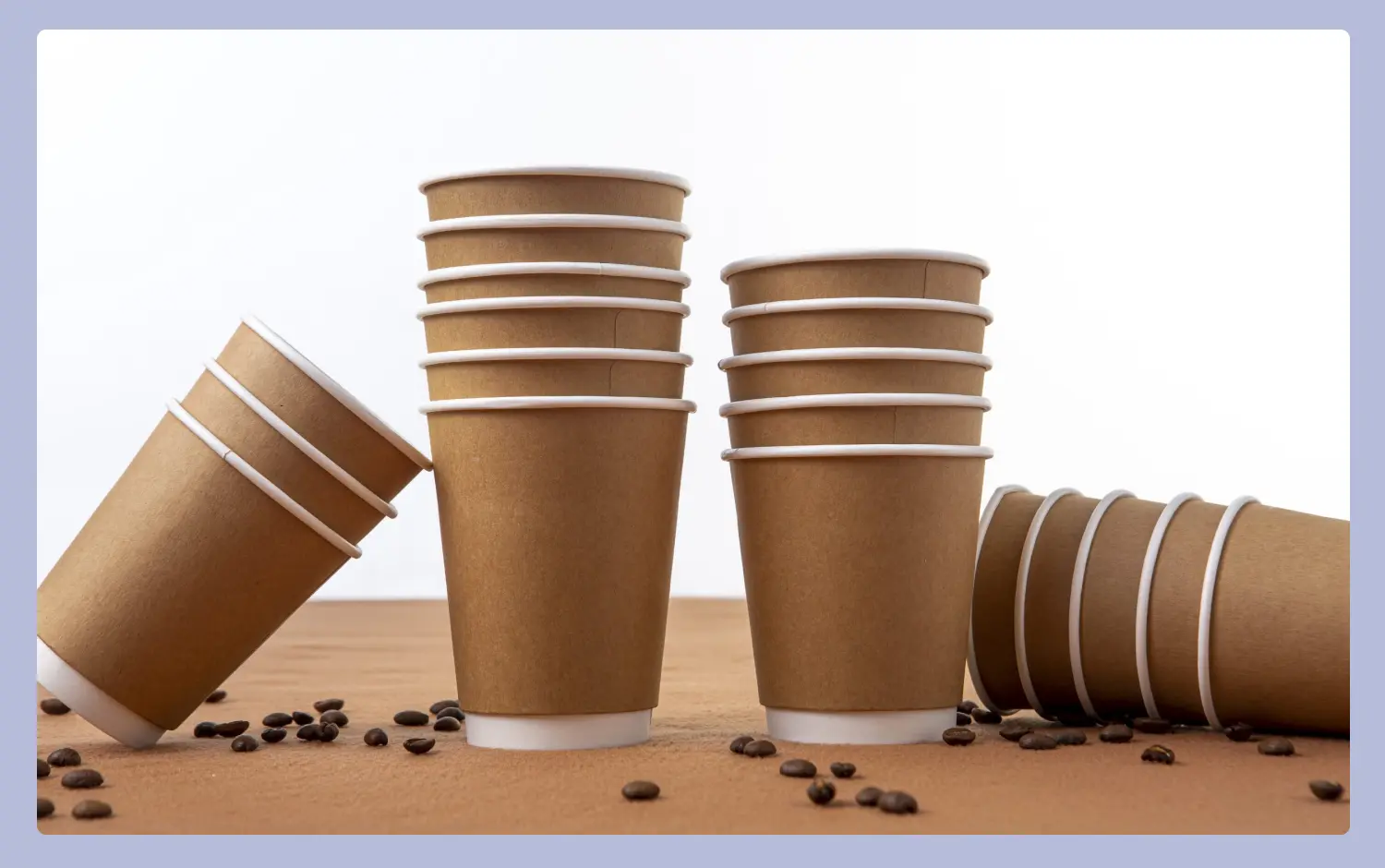 Custom Printed White Double Wall 4oz Paper Coffee Cups with lid | AxaPack